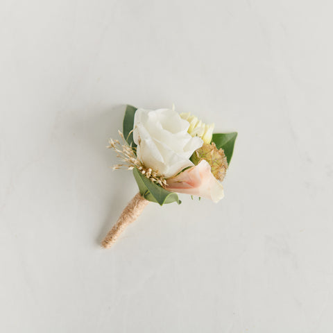 Homecoming Boutonniere - Cream