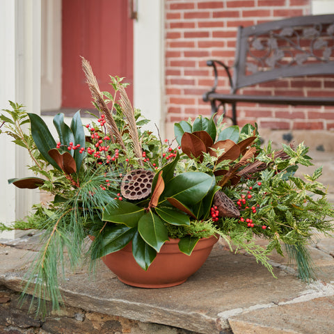 Winter Outdoor Planter Medium