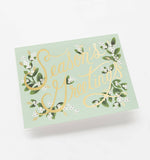 Mistletoe Seasons Greetings Card